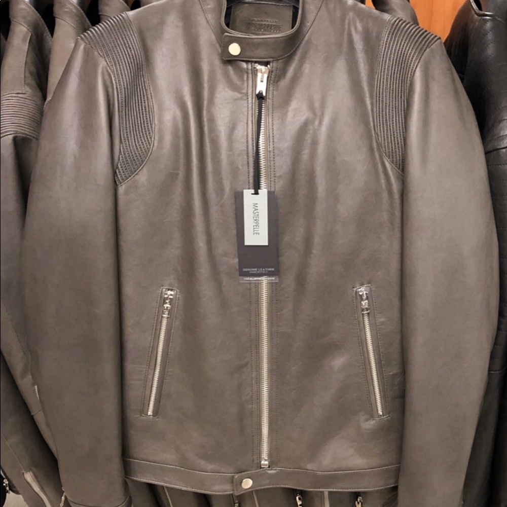 Grey Masterpelle authentic real leather jacket.